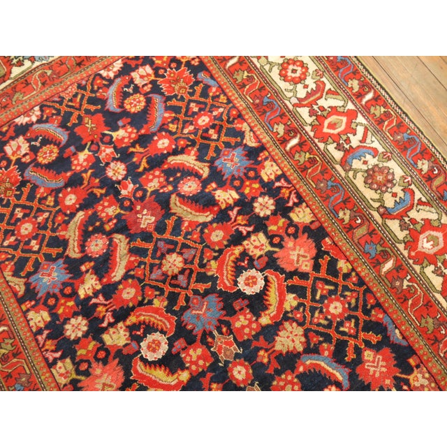 Vintage Persian Gallery Malayer Rug in Saturated Colors For Sale In New York - Image 6 of 18