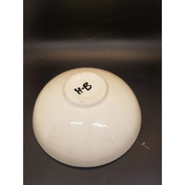 African Vintage South African Ceramic Handcrafted Painted Bowl Artist Signed For Sale - Image 3 of 4