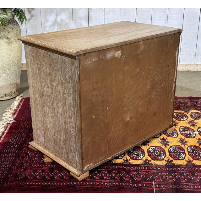 English Chest of Drawers in Limed Oak, 1950s For Sale - Image 13 of 15