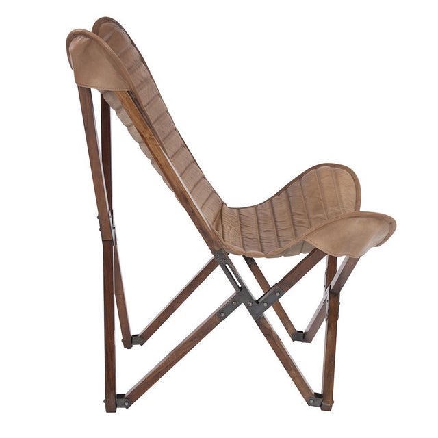 Kenneth Ludwig Chicago Leather Sling Chair For Sale - Image 4 of 11