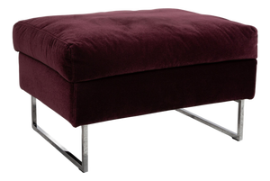 Embrace Stool in Fabric, Chrome, Velour and Velvet in Purple by Brühl