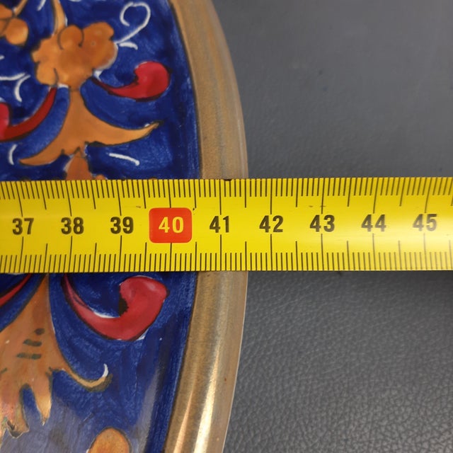 Hand-Painted Luster Majolica Plate by Elena R. Paffi for Gualdo Tadino, 1960s For Sale - Image 11 of 12