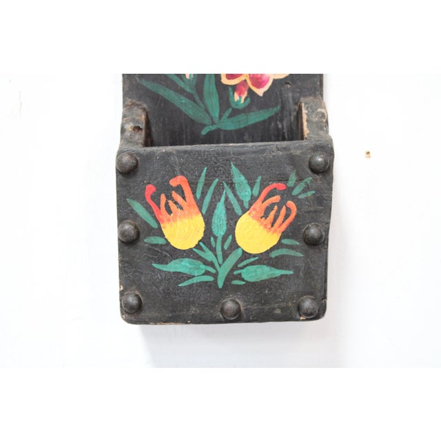 Farmhouse Wall Pocket Floral -Pink Lily and Orange Tulips For Sale - Image 3 of 10