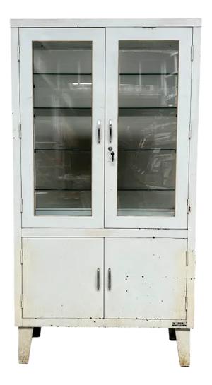 Japanese Medical Cabinet in Metal, 1960s