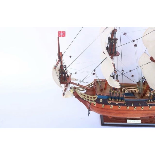 Handcrafted "Ingermanland" Ship Model – Exquisite 18th Century Maritime Replica For Sale - Image 4 of 9