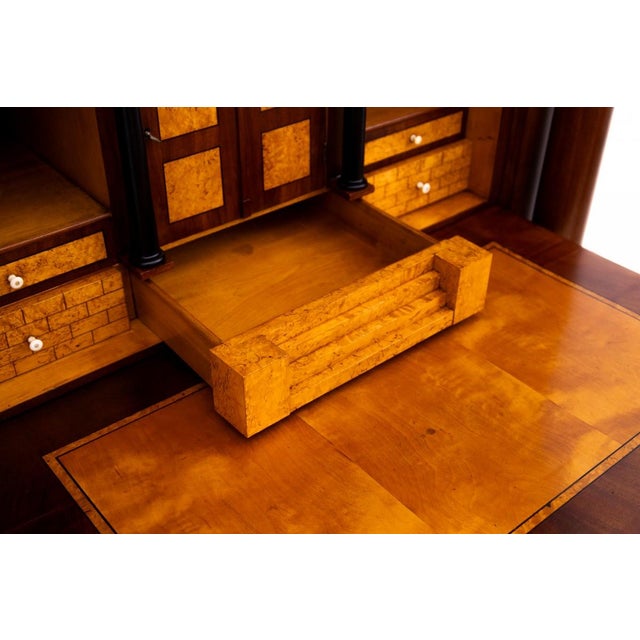 Antique Biedermeier Walnut Secretary, Western Europe, 1840s For Sale - Image 10 of 18