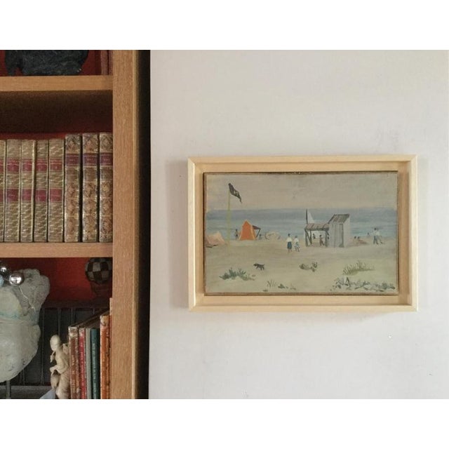 François Baboulet The Beach Oil on paper mounted on canvas Signed on the back on the frame Dimensions: 25 x 32 cm Box...