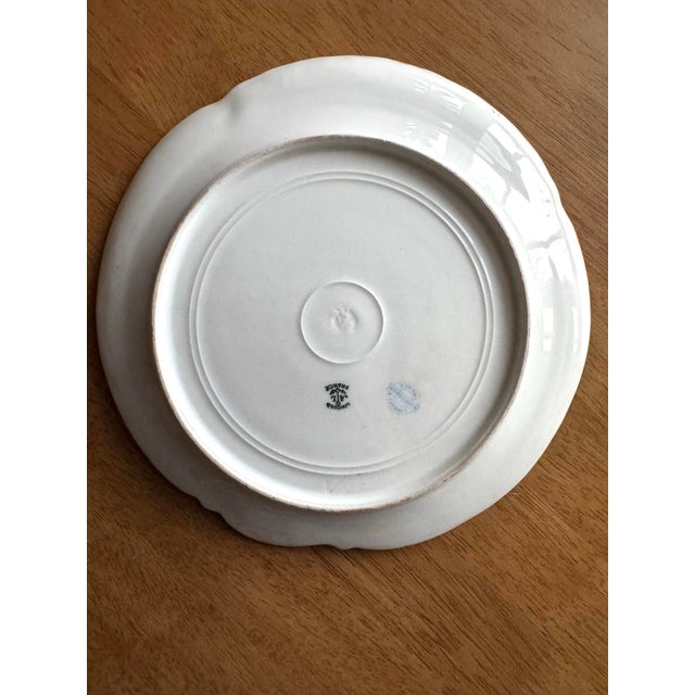 French Limoges Hand-Painted Fish Plate Set With Sauce Boat, 1950s For Sale - Image 10 of 12