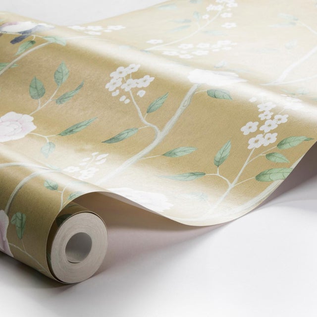 Paradise Birds in gold draws its inspiration from centuries-old Chinese wall art. When you look at this exquisite flora...