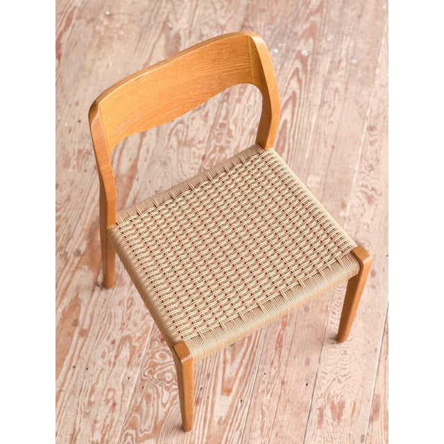 Wood Set of Mid-Century Modern Danish Model 71 Chair in Oak by Niels Otto Møller for j.L. Mollers, 1950s For Sale - Image 7 of 18