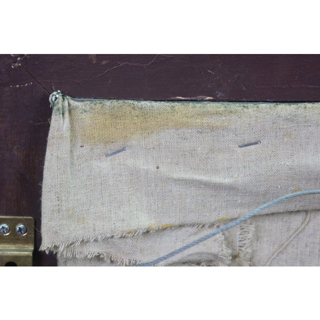 Late 20th Century Girl With Racket & Shuttlecock Oil Painting After Jean Baptiste Siméon Chardin For Sale - Image 6 of 11