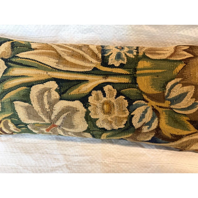 16th Century 16th Century Brussels Floral Tapestry Pillow For Sale - Image 5 of 7