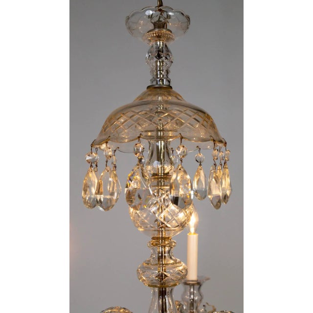 Mid 20th Century Georgian Style Cut Crystal Chandelier For Sale In San Francisco - Image 6 of 13