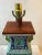 1960s Asian Floral Hand Painted Ceramic Table Lamp For Sale - Image 9 of 11