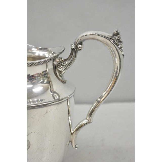 Vintage Victorian Silver Plated Melford Lemonade Water Pitcher With "S" Monogram For Sale - Image 4 of 13