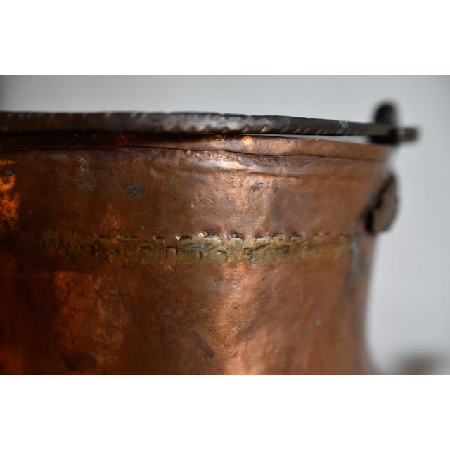 Antique French Copper Hand Forged Cauldron For Sale In Washington DC - Image 6 of 7
