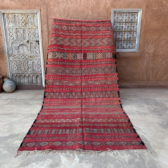 Moroccan Kilim Moroccan Zemmour Rug 6x11 Ft For Sale - Image 3 of 10
