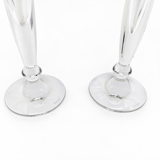 Veja Solitaire Vases by Savinel & Rozé for Baccarat, Set of 2 For Sale - Image 3 of 9