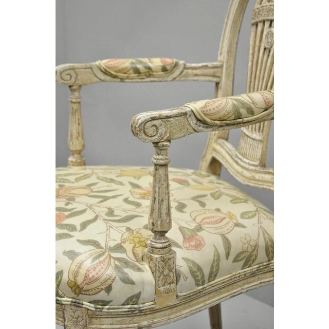 Vintage French Louis XVI Montgolfier Hot Air Balloon Dining Chairs - Set of 6 For Sale - Image 9 of 12