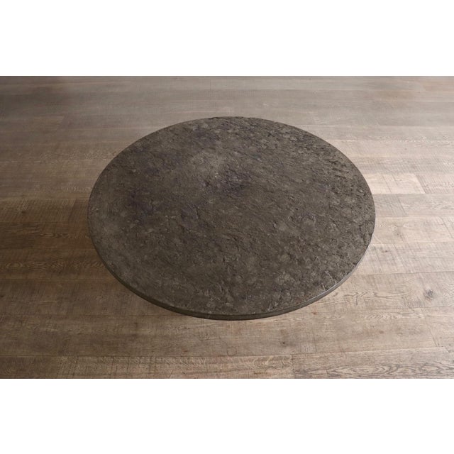 Coffee Table in Fossil Stone and Oak by Peter Draenert for Draenert Studios, Germany, 1970s For Sale - Image 9 of 15