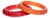 Vintage Carved Bakelite Bangle Bracelets in Red and Orange, 1930's, Pair Of For Sale