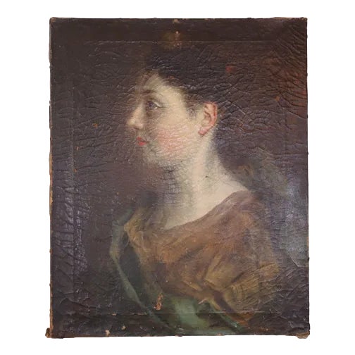French Artist, Noblewoman, Oil Painting on Canvas, 1700 For Sale