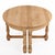 French Provincial Pair of French Solid Oak Demilune Console Tables, C. 1950. For Sale - Image 3 of 4