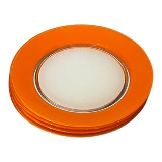 Vintage Duralex Art Glass Plates - Set of 4 For Sale