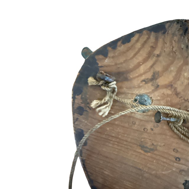 Early 20th Century American Folk Art Cork Duck Decoy With Original Attached Weight and Line For Sale - Image 9 of 9