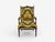 Gold Gianni Versace Fabric Louis XVI Style Armchairs, Walnut, France, 20th C. For Sale - Image 8 of 16