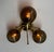 Brown Trifoglio Polished Brass Smoky Bubbles Globe Flush Mount by Fabio LTD For Sale - Image 8 of 8