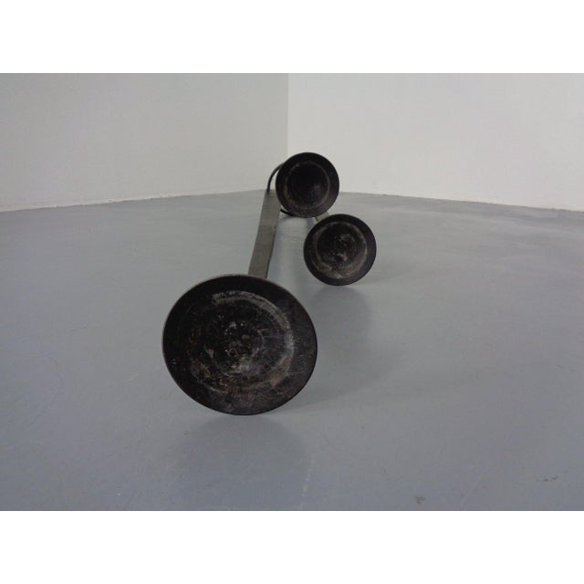 Large Brutalist Iron Candleholder, Germany, 1960s For Sale - Image 9 of 11