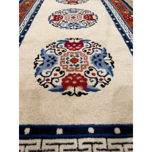 Art Deco 1930s Chinese Art Deco Hand-Knotted Wool Rug 3'0" X 6'0" For Sale - Image 3 of 14