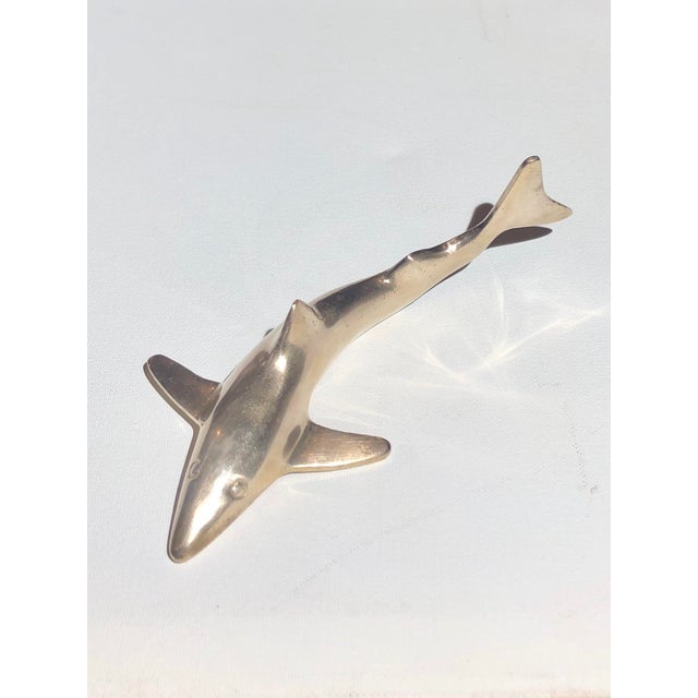Vintage Brass Shark Figurine For Sale In Seattle - Image 6 of 6