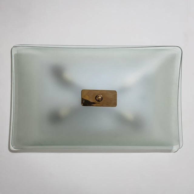 Metal Ceiling Lamp Attributed to Pietro Chiesa, Italy, 1940s For Sale - Image 7 of 7