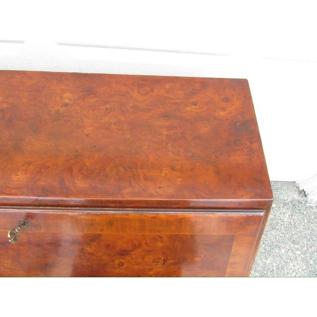 Antique English Burl Walnut Desk For Sale - Image 15 of 18