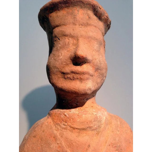 Chinese Large Chinese Terracotta Tomb Figure East Han Dynasty For Sale - Image 3 of 8