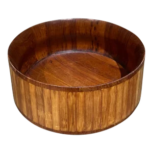 1960s Dansk Designs Teak and Bamboo Salad Bowl Jens Quistgaard