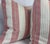 Transitional Schumacher "Horst Stripe" in Rose 22" Pillows-a Pair For Sale - Image 3 of 3