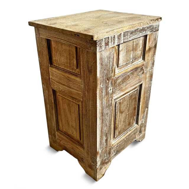 2020s Teak Two-Drawer Nightstand / Bedside Table For Sale - Image 5 of 9