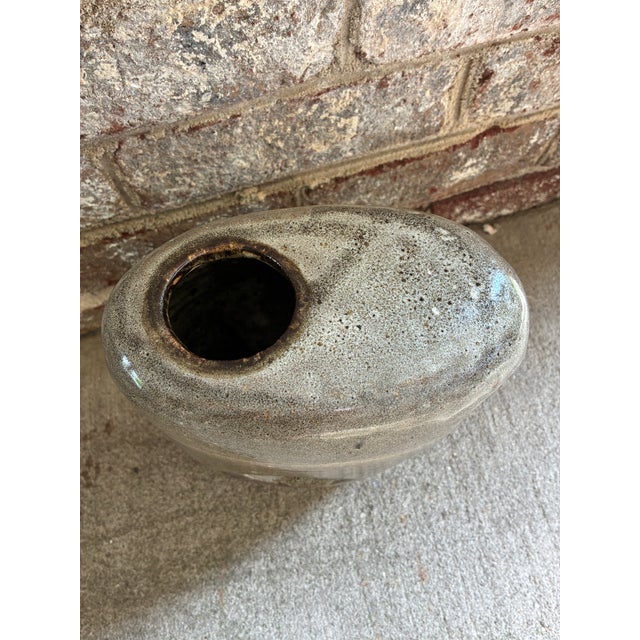 Mid 20th Century Gray Ceramic Vase For Sale - Image 12 of 12
