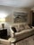 English Sherrill Furniture Custom Upholstered Sofa in Cream Linen For Sale - Image 3 of 10