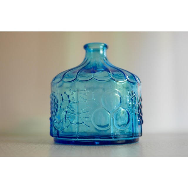 Blue Finnish Art Glass Flora Vase by Toikka for Nuutajärvi For Sale - Image 8 of 11