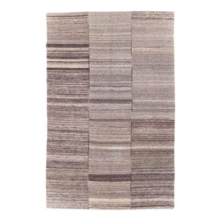 Galerie Shabab Collection Mid-20th Century Handmade Turkish Flat-Weave Kilim Accent Rug in Purple Pewter For Sale