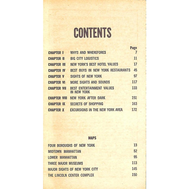 Traditional "Twa Getaway Guide New York" 1971 Hammel, Faye For Sale - Image 3 of 6