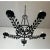 Metal Wrought Iron Chandelier With 5 Arms Decorated With Leaves For Sale - Image 7 of 9