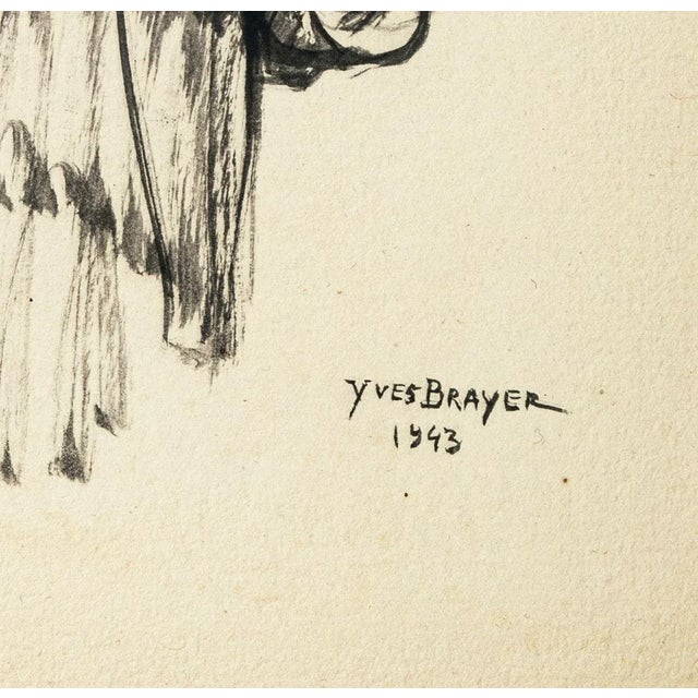 La Masque is an original drawing realized by Yves Brayer (1907-1990) in 1943. The artwork depicts a man with a masque in...