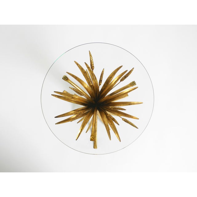 Mid-Century Gilded Floral Side Table with Glass Top by Hans Kögl, 1960s For Sale - Image 4 of 18