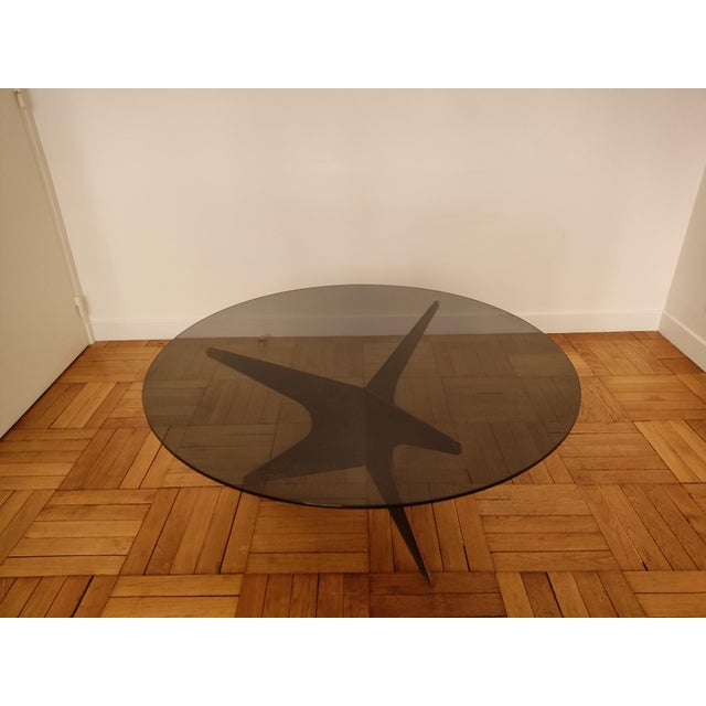 Patinated Iron Circular Shelled Table, 1960s For Sale - Image 14 of 15