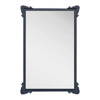 Fleur Home Garden District Napoleon Rectangle Mirror in Hale Navy, 24x36 For Sale